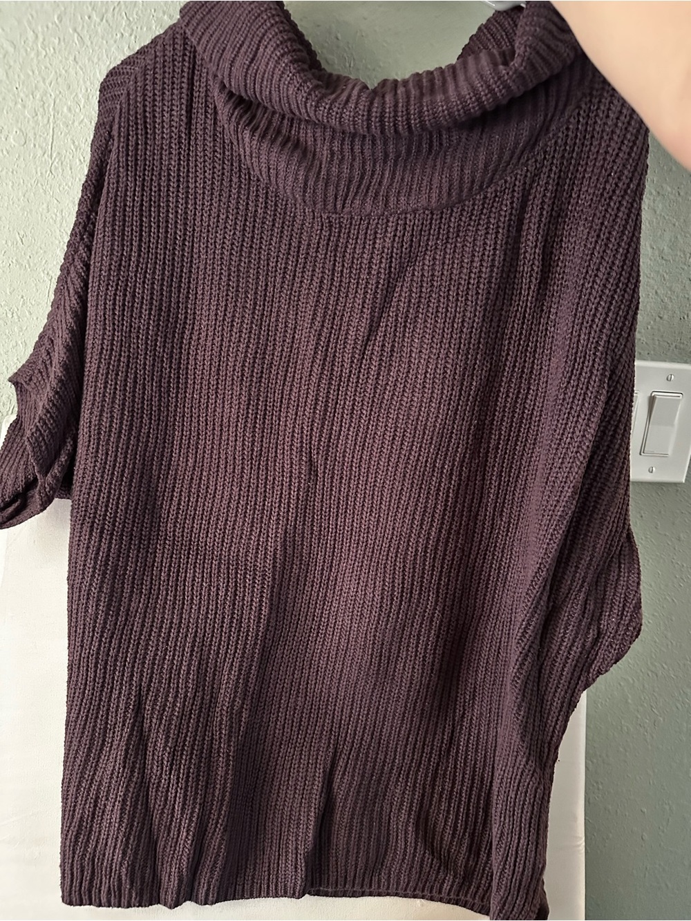 Pact Women's Purple Thistle Heather Sweater Poncho OS - Picture 8 of 8